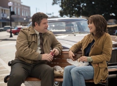 Sean Astin as Bob in Stranger Things with Winona Ryder.